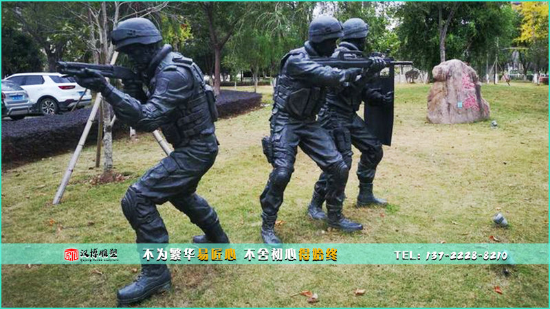 現(xiàn)代工藝銅雕,軍人雕像,公園雕塑