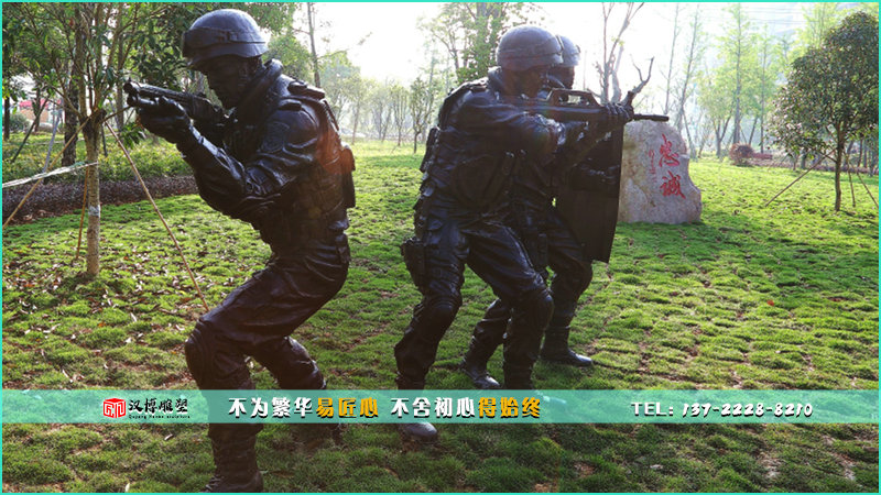 武警銅雕,人物雕像,戶外雕塑