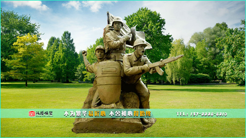 現(xiàn)代工藝銅雕,戰(zhàn)斗雕像,歷史文化雕塑