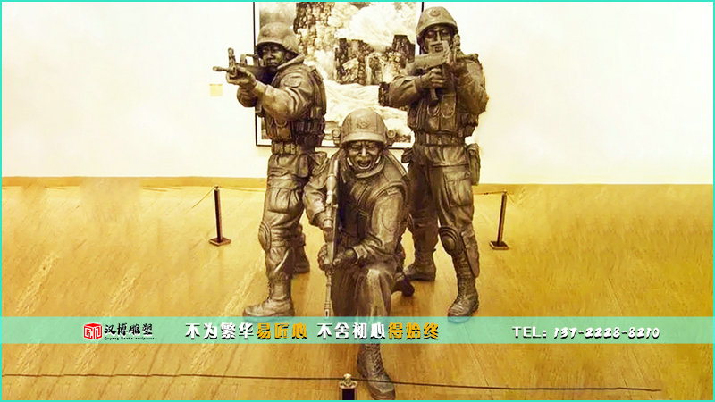 紀(jì)念館銅雕,軍人雕像,景觀雕塑