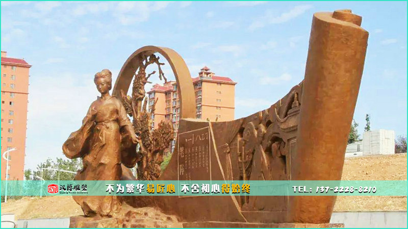 城市銅雕,古人物雕像,鑄銅雕塑